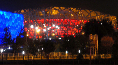 Water Bubble and Bird Nest at Night.
